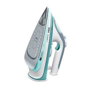 Fier de calcat Braun TexStyle 5 SI5017GR, 2700 W, abur variabil 50g/min, jet de abur 190g/min, rezervor 270 ml, tehnologie FreeGlide 3D, talpa Super Ceramic (Alb/Verde) imagine