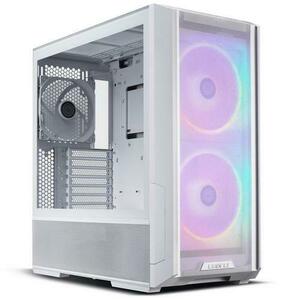 Carcasa Lian Li LANCOOL 216, Tempered Glass, Mid-Tower, fara sursa, ARGB, Alb imagine