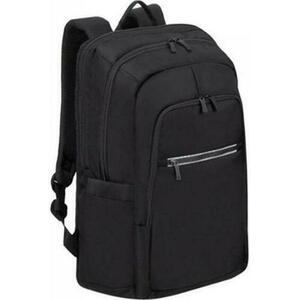 Rucsac pentru notebook din piele ecologica, RivaCase, 17.3inch, Negru imagine