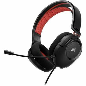 Casti gaming Corsair HS35 v2, Cu fir, Microfon (Negru/Rosu) imagine