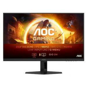 Monitor Gaming Fast IPS LED AOC 23.8inch 24G4XE, Full HD (1920 x 1080), HDMI, DisplayPort, Boxe, 180 Hz, 1 ms (Negru) imagine