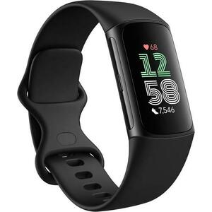 Bratara fitness Fitbit Charge 6, GPS + GLONASS, Rezistenta la apa 50M, Bluetooth, NFC (Negru) imagine