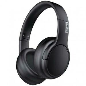 Casti Stereo Wireless Over-ear Lenovo TH20, Bluetooth, A2DP, Microfon, Design flexibil, Calitate HiFi (Negru) imagine