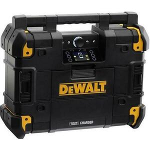 Radio DeWALT TSTAK DWST1-81078-QW, incarcator 230 V, DAB+, stereo AM/FM, Bluetooth, AUX, USB, IP54, compatibil cu acumulator 10.8-18V (Negru/Galben) imagine