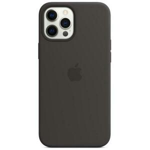 Protectie Spate Apple MHLG3ZM/A pentru Apple iPhone 12 Pro Max, Silicon (Negru) imagine