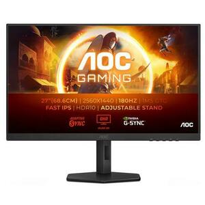 Monitor Gaming Fast IPS LED AOC 27inch Q27G4XF, QHD (2560 x 1440), HDMI, DisplayPort, Pivot, 180 Hz, 1 ms (Negru) imagine