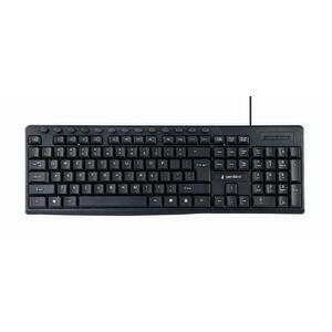 Tastatura Gembird KB-UM-107, USB, 104 taste, 13 taste multimedia, Layout US (Negru) imagine