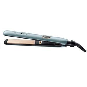 Placa de indreptat parul Remington Shine Therapy PRO S9300, Invelis ceramic cu ulei de Argan, 230 C (Albastru/Auriu) imagine