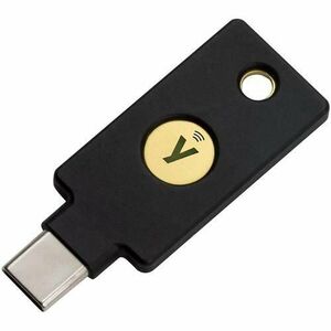 Dispozitiv criptografic securizat tip token, Yubico Yubikey 5C NFC, negru imagine