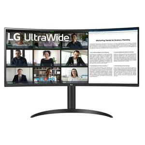 Monitor VA LED LG 34inch 34WR55QK-B, WQHD (3440 x 1440), HDMI, DisplayPort, Ecran curbat, 100 Hz, 5 ms (Negru) imagine