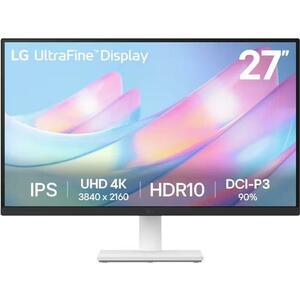 Monitor IPS LED LG 27inch 27US500-W, UHD (3840 x 2160), HDMI, DisplayPort (Alb) imagine