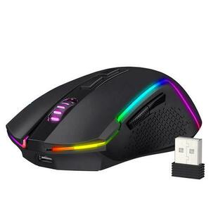 Mouse gaming wireless Redragon Trident, Bluetooth, iluminare RGB, 8000 DPI, senzor optic PIXART PAW-3104, Negru imagine