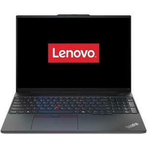 Laptop Lenovo ThinkPad E16 Gen 2 (Procesor AMD Ryzen™ 5 7535HS (16M Cache, up to 4.55 GHz), 16inch WUXGA, 16GB DDR5, 512GB SSD, AMD Radeon 660M Graphics, Win 11 Pro, Negru) imagine