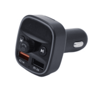 Modulator auto Q1 FM cu bluetooth 2 iesiri USB Negru imagine