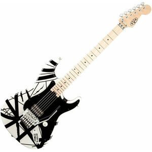 EVH Stripe Series White with Black Stripes Chitară electrică imagine