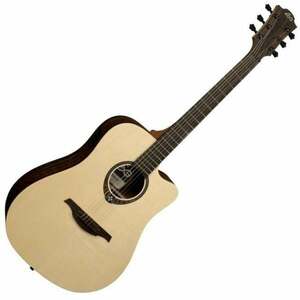 LAG T270DCE Natural Chitară electro-acustică Dreadnought imagine