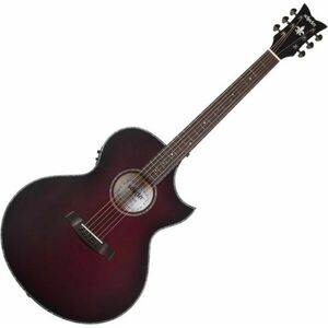 Schecter Orleans Stage Acoustic Vampyre Red Burst Satin Chitară electro-acustică Jumbo imagine