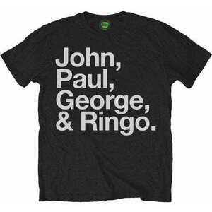 The Beatles Tricou John, Paul, George & Ringo Unisex Black M imagine