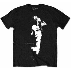 Amy Winehouse Tricou Scarf Portrait Unisex Black 2XL imagine