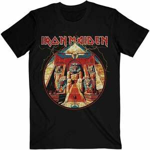 Iron Maiden Tricou Powerslave Lightning Circle Unisex Black M imagine