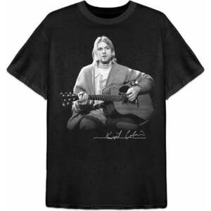 Kurt Cobain Tricou Guitar Live Photo Unisex Black L imagine