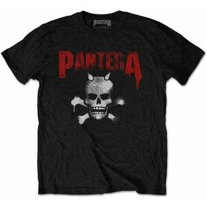 Pantera Tricou Horned Skull Stencil Unisex Black M imagine