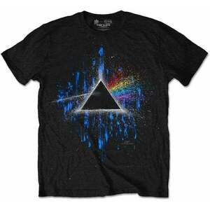 Pink Floyd Tricou Dark Side of the Moon Blue Splatter Unisex Black M imagine