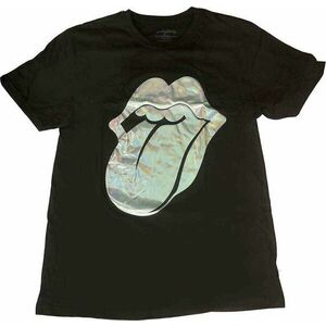 The Rolling Stones Tricou Foil Tongue Womens Black XL imagine