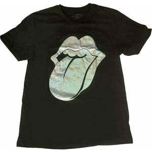 The Rolling Stones Tricou Foil Tongue Womens Black 2XL imagine