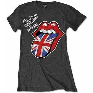 The Rolling Stones Tricou Vintage British Tongue Womens Gri cărbune L imagine