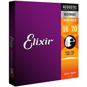 Elixir 11308 Nanoweb 16-70 Corzi chitare acustice imagine