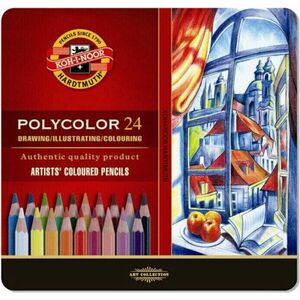 KOH-I-NOOR Polycolor Artist's Coloured Pencils Set creioane colorate 24 buc imagine