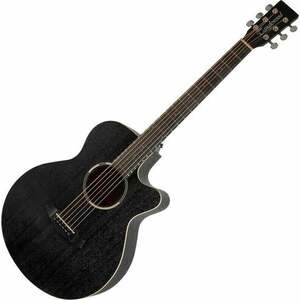 Tanglewood TWBB SFCE Smokestack Black Chitară electro-acustică Jumbo imagine