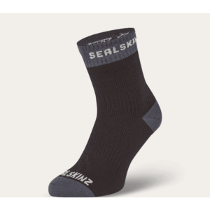 Sealskinz Waterproof Warm Weather Ankle Length Sock Black/Grey S Șosete ciclism imagine