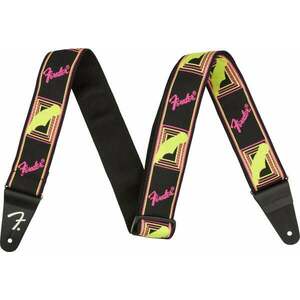 Fender Neon Monogram Strap Curea de chitară Yellow/Pink imagine