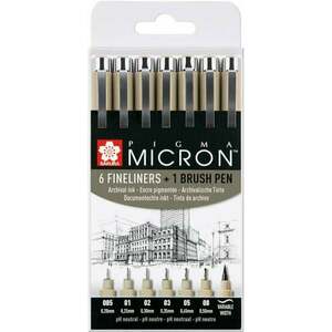 Sakura Pigma Micron Fineliner Pixuri tehnice Black 7 buc imagine