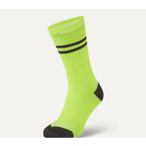 Sealskinz Waterproof Warm Weather Mid Length Sock With Hydrostop Neon Yellow/Black/White L Șosete ciclism imagine