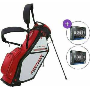 Big Max Dri Lite Feather SET Sac de golf cu stativ Roșu/Negru/Alb imagine