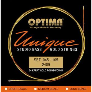 Optima 2409.L 24K Unique Gold Long Scale Corzi pentru chitare bas imagine