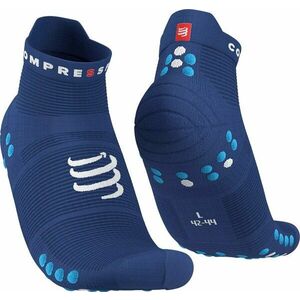 Compressport Pro Racing V4.0 Run Low Sodalite/Fluo Blue T4 Șosete pentru alergre imagine