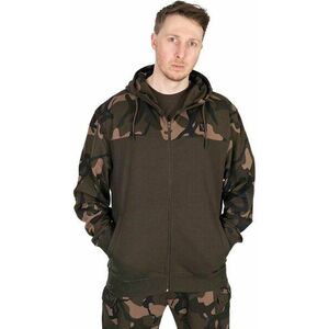 Fox Fishing Hanorac LW Khaki/Camo Split Zip Hoody - 2XL imagine