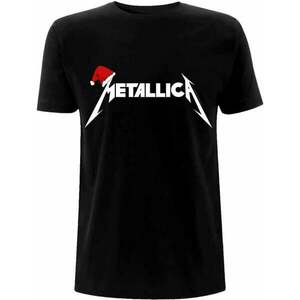 Metallica Tricou Santa Hat Logo Unisex Black L imagine