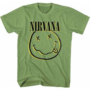 Nirvana Tricou Inverse Happy Face Unisex Verde XL imagine