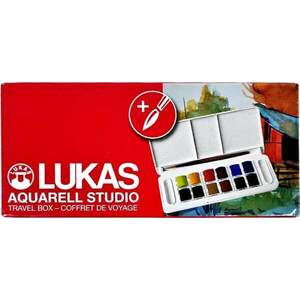 Lukas Aquarell Studio Travel Box Set de vopsele acuarela 12 buc imagine