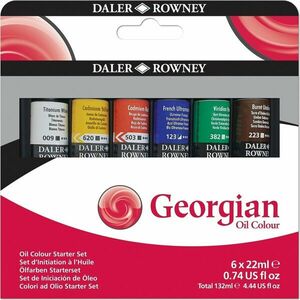 Daler Rowney Georgian Set de vopsele de ulei 6 x 22 ml imagine