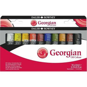 Daler Rowney Georgian Set de vopsele de ulei 10 x 22 ml imagine