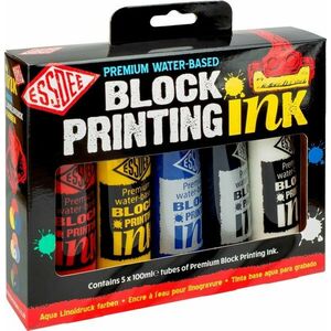 Essdee Block Printing Ink Culoare pentru linogravură 5 x 300 ml imagine