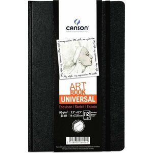 Canson Liv Universal Carnete de Schițe 21, 6 x 14 cm 96 g Black imagine