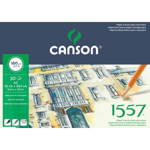 Canson Pad 1557 Drawing Carnete de Schițe A2 180 g imagine