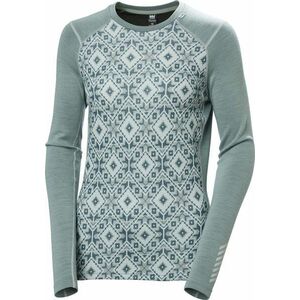 Helly Hansen Women’s LIFA Merino Midweight Graphic Long-Sleeve Crew Cactus Star XS Lenjerie termică imagine